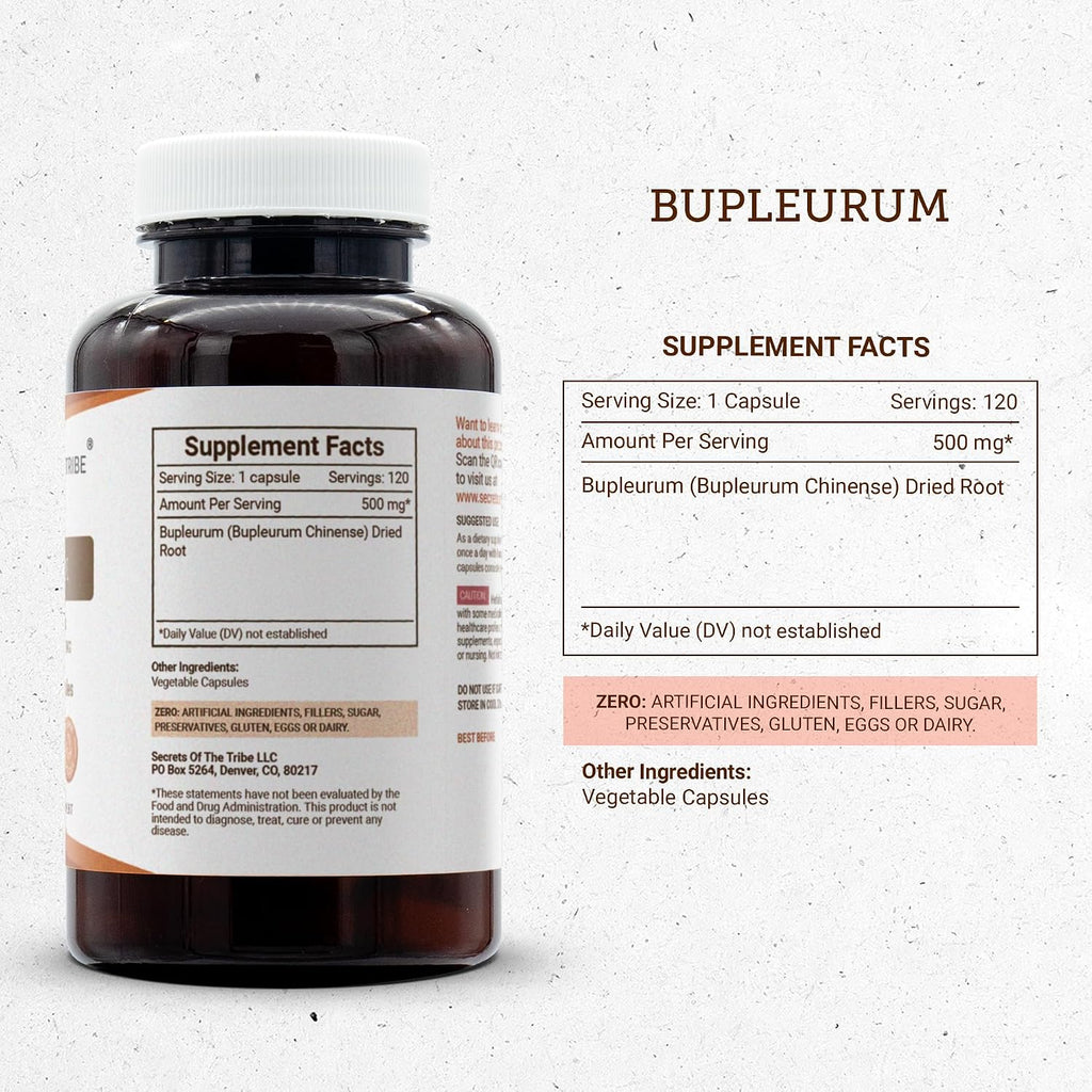 Bupleurum 120 Cápsulas 500 mg - Secrets of the Tribe