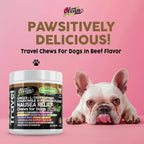 Clean Pets Travel Chews - Masticables calmantes para perros con jengibre y melatonina