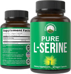Peak Performance L-Serina 500 mg - 60 Cápsulas - Sin Gluten, No-GMO