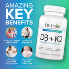 Dr Lewis Nutrition Liposomal Vitamina D3 y K2, 30 comprimidos veganos