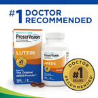 PreserVision AREDS Lutein – Ocular Multivitamin with Lutein, Vitamins C and E, Zinc, and Copper, 120 Softgels