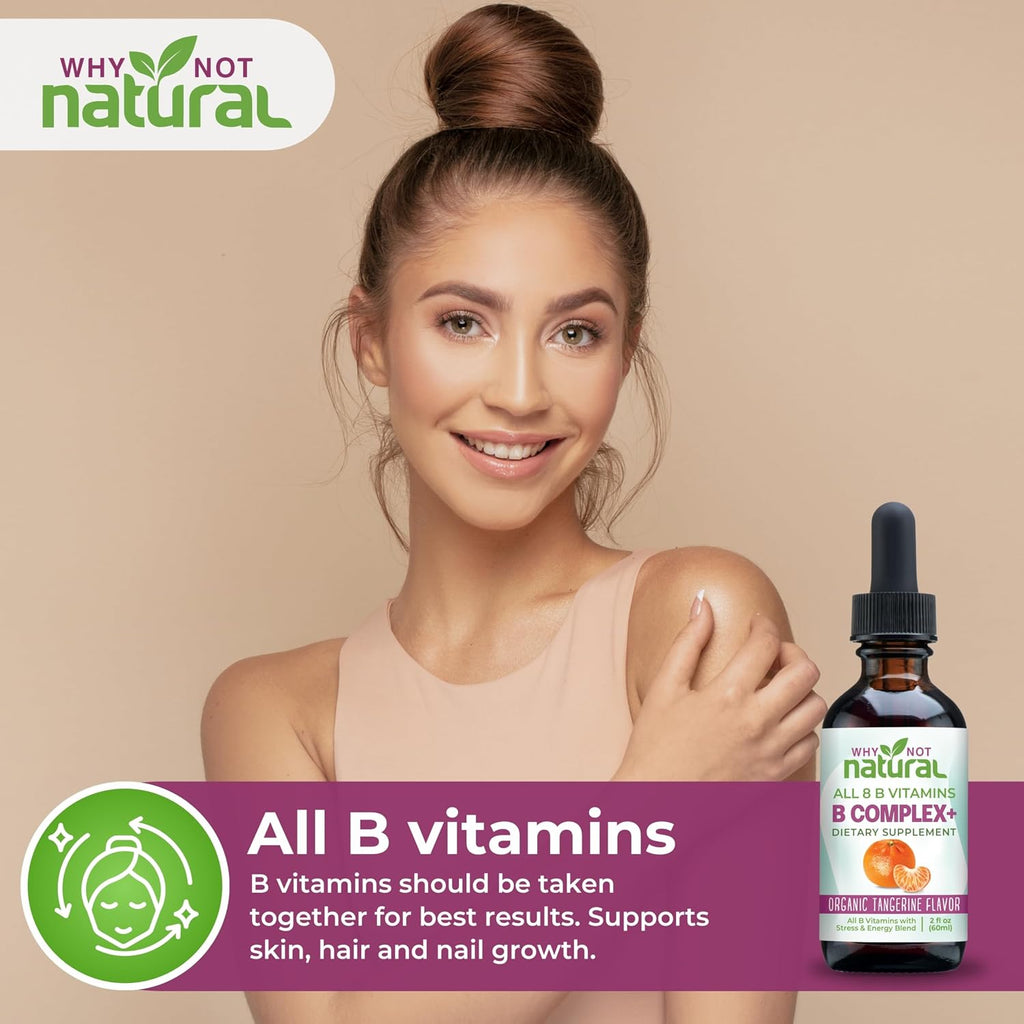 Why Not Natural Complejo B Líquido - Gotas Sublinguales Veganas con Vitaminas B y Colina