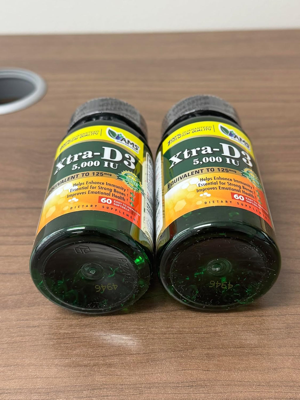 America Medic & Science Xtra D3 Vitamina D 5.000 UI (125 mcg) Colecalciferol - 240 Cápsulas Blandas (2x120)