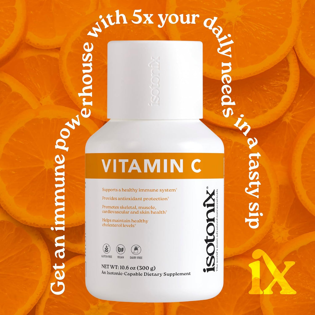 Isotonix Vitamin C Powder – 500 mg Vitamina C Tamponada con Beta Caroteno y Potasio, 90 porciones