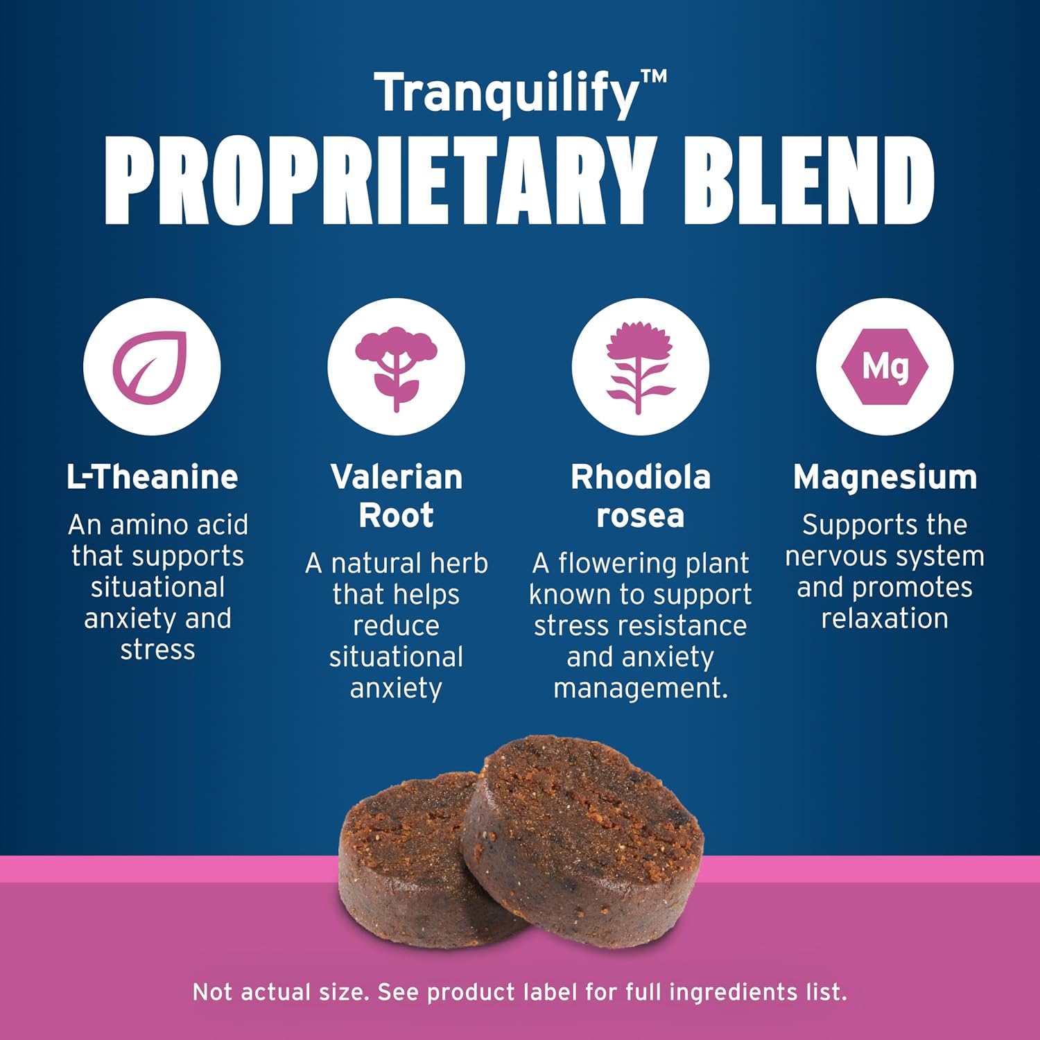 Pet Protect Tranquilify - Suplemento Calmante de Acción Rápida para Perros, Masticables Sabor Pollo (60 unidades)
