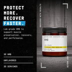 BEYOND RAW Chemistry Labs HMB Powder - Polvo de HMB para Rendimiento y Recuperación, 30 Servicios