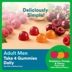 SmartyPants Multivitamínico para Hombres, Gominolas Orgánicas: Metilfolato, Omega 3 (ALA), Vitamina D3, C, B12, B6, A, K y Zinc, 120 Gominolas (30 Días)