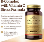 Solgar Complejo B con Vitamina C, Fórmula Anti-Estrés, 250 Comprimidos