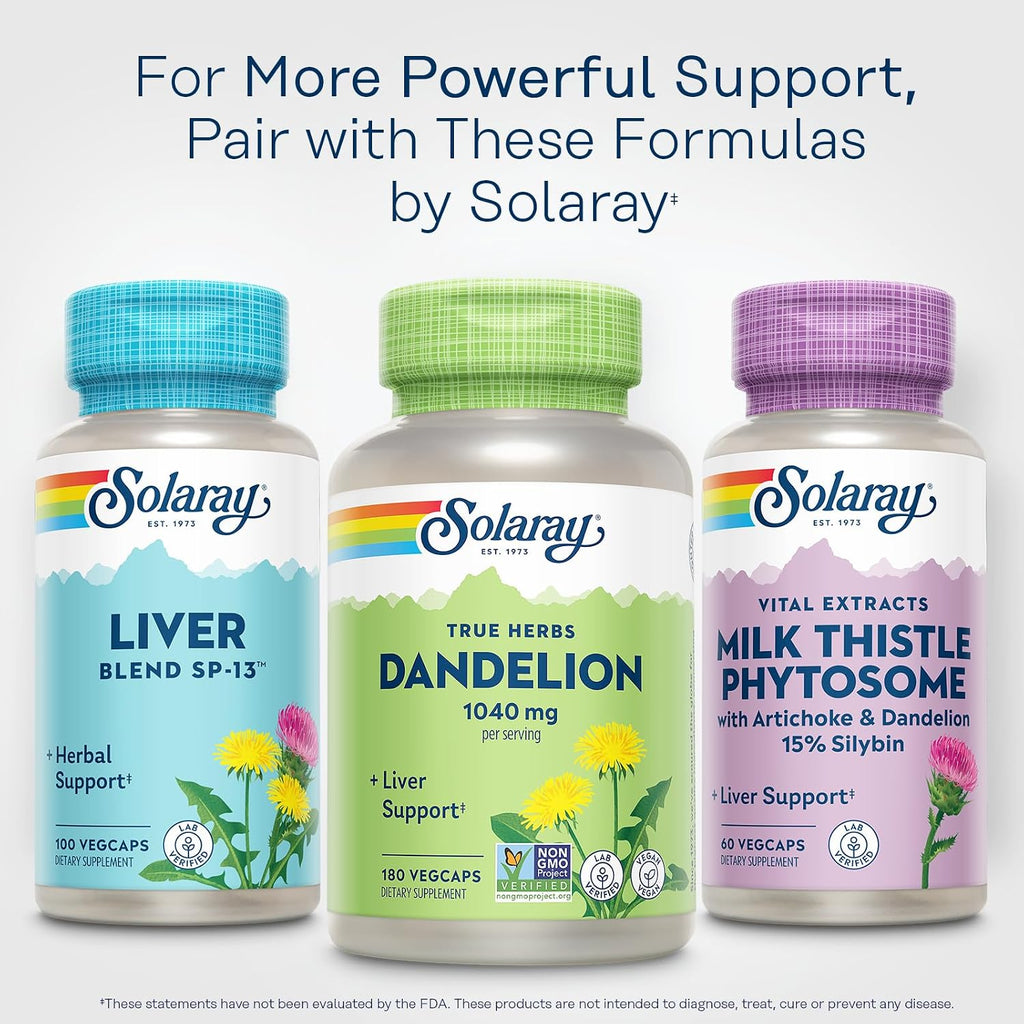 Solaray Dandelion Root 1040 mg - 60 Cápsulas Veganas