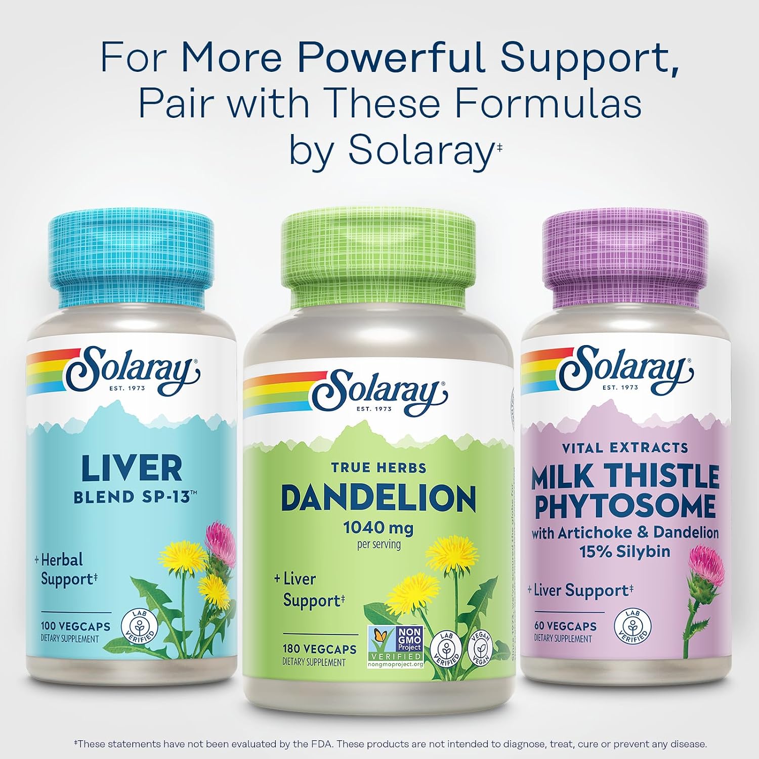 Solaray Dandelion Root 1040 mg - 60 Cápsulas Veganas