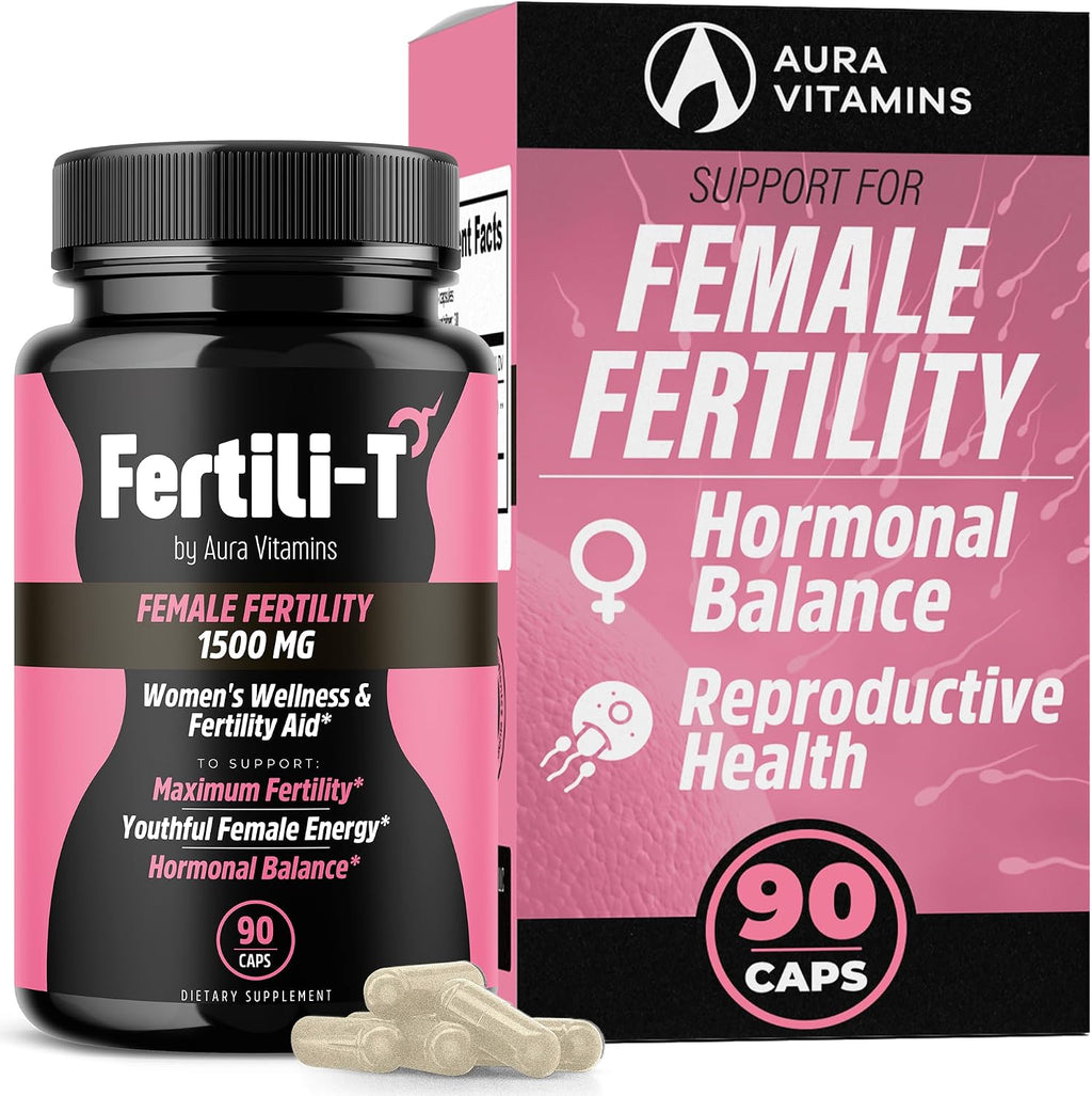 Fertili-t Female – Suplemento de fertilidad natural con Aguaje y Maca Roja, 90 cápsulas