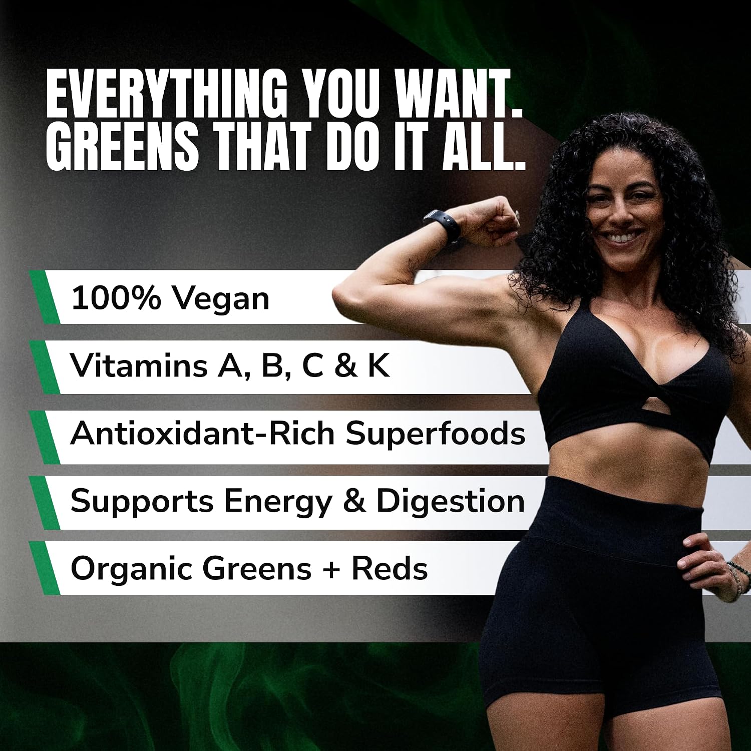VEDGE Nutrition Organic Greens – Superalimentos Verdes Veganos en Polvo – 30 Raciones – Sabor Bayas Mixtas