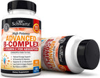 Complejo de Vitaminas B con Vitamina C - con Metilcobalamina B12 y Folato - Suplemento B1 B2 B3 B5 B6 B7 B9 - 60 Cápsulas