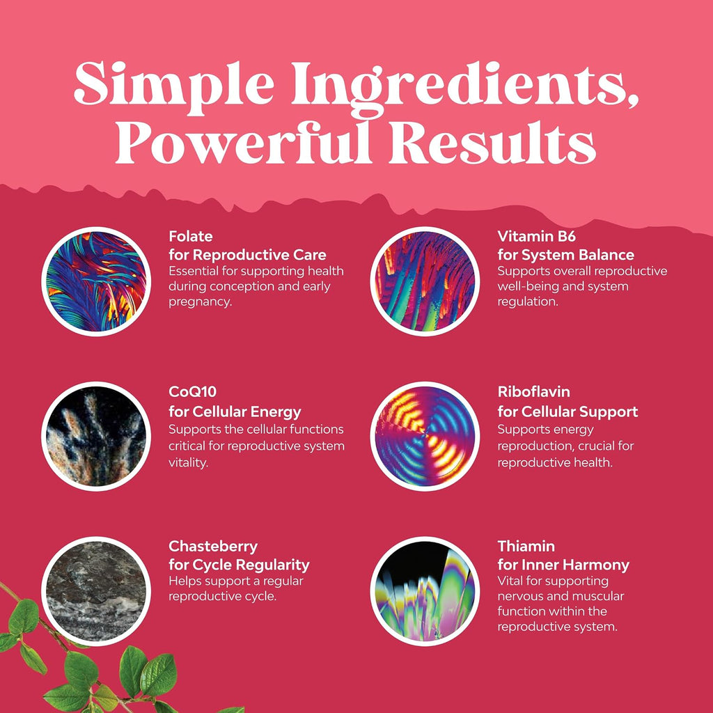 Natures Craft Suplemento de Fertilidad Femenina con Vitaminas Prenatales, 60 Cápsulas