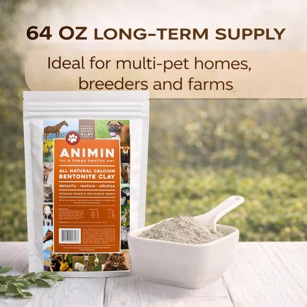 Calcium Bentonite Clay for Pets – 100% Natural Mineral Powder