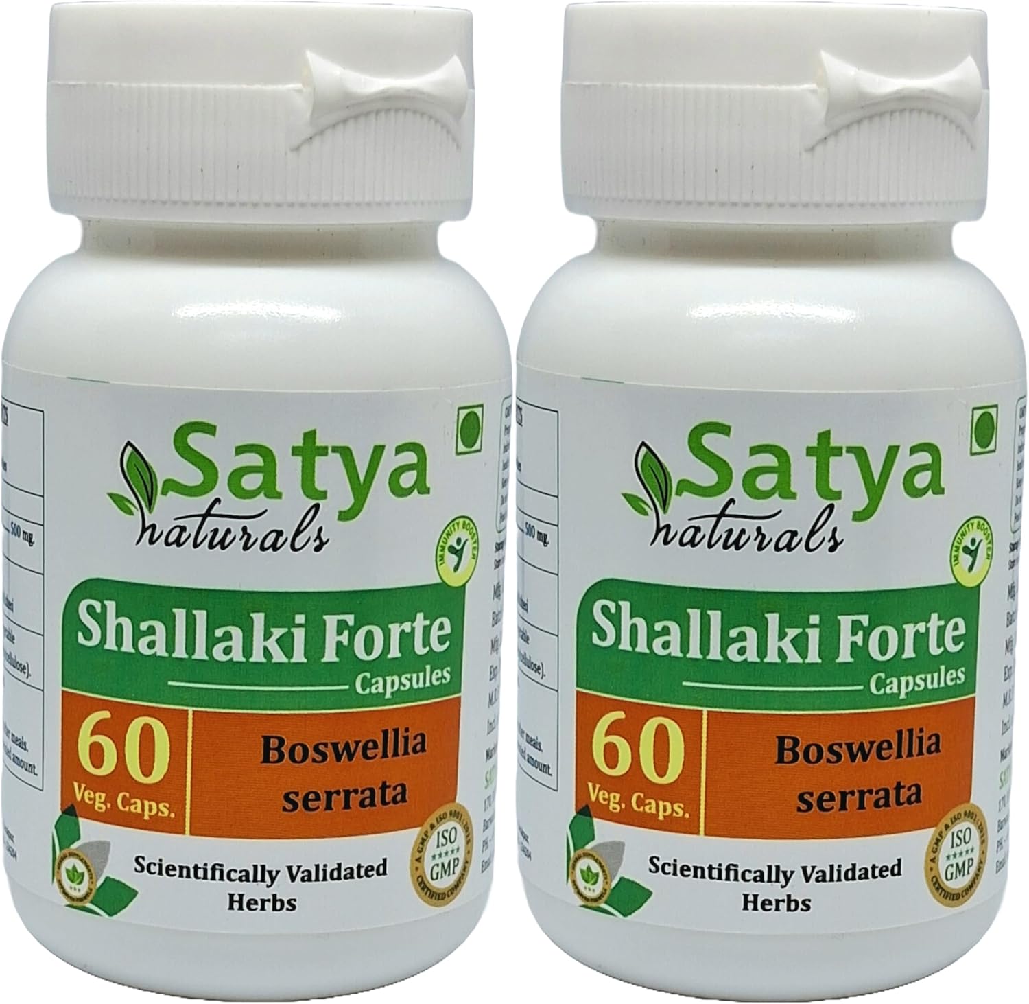 Shallaki Forte Cápsulas 500 mg, 60 Cáps. Veg. x 4 Botes | Extracto de Boswellia Serrata 10:1 | Suplemento Herbal Ayurvédico