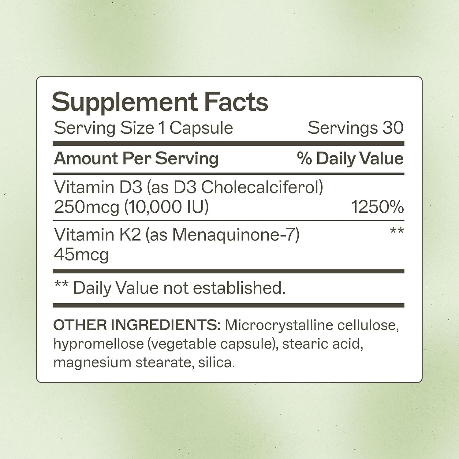 Amy Myers MD Vitamina D3/K2 10.000 UI - 30 Cápsulas