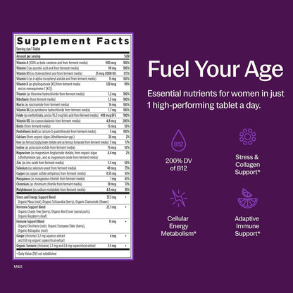 New Chapter Every Woman's One Daily Multivitamínico - Apoyo óseo, energético e inmunológico* - Nutrientes fermentados – Image 3
