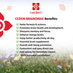 CEDEM Switzerland BRAINOMAX 20 Sticks de Polvo, Suplemento Nootrópico Sabor Cereza-Vainilla