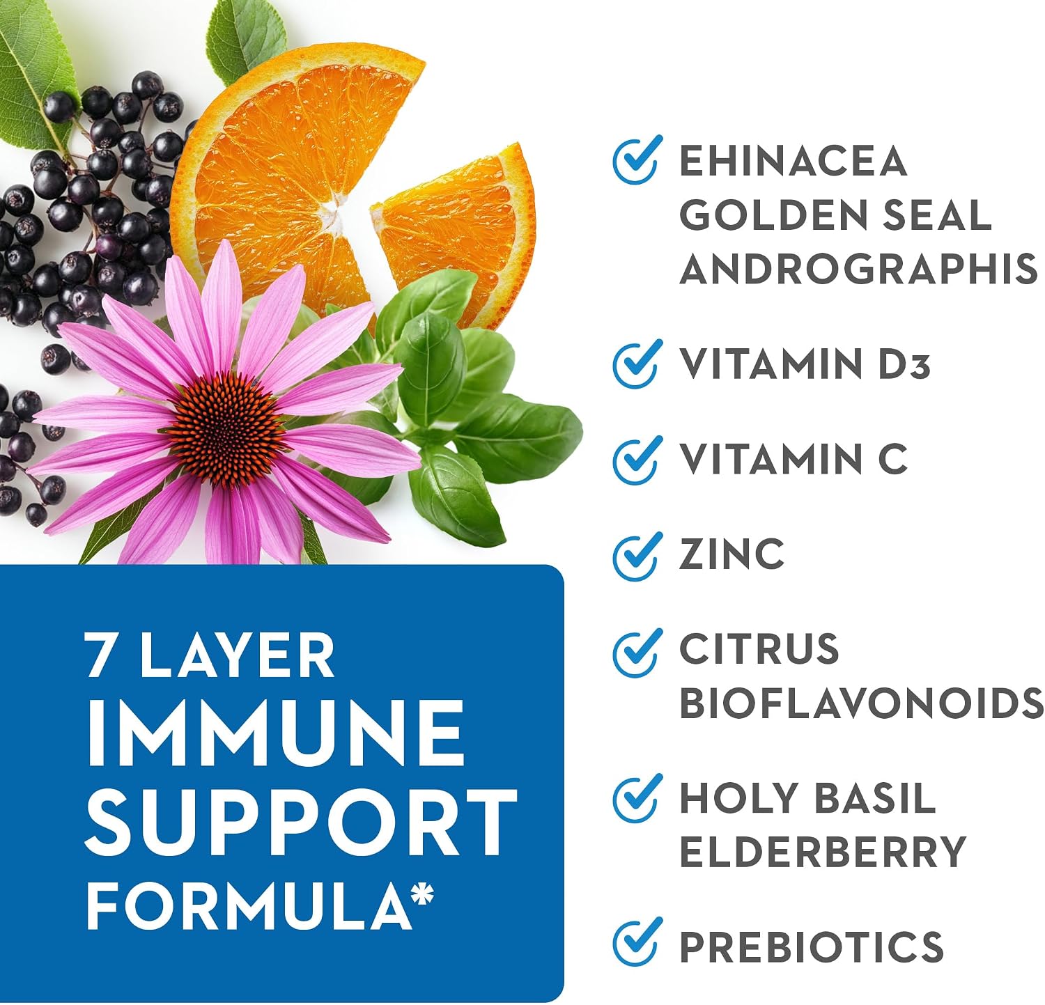 Vitaminerals TRIVIRA - Vitamina C, D3, Zinc, Hierbas y Prebióticos - 60 Cápsulas Vegetales