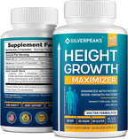 SILVERPEAKS Maximizador de Crecimiento - Complemento alimenticio con Calcio, Zinc, GABA y Vitamina D3