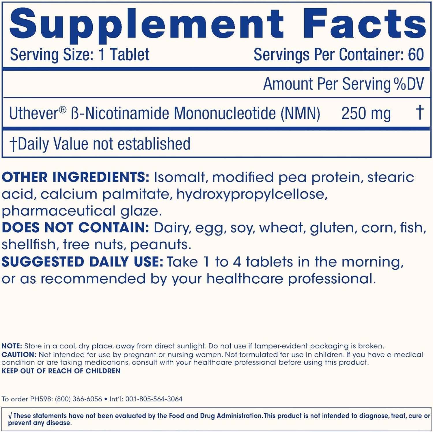 ProHealth NMN Pro 250 Liberación Sostenida (60 Comprimidos) - 250 mg Uthever® NMN