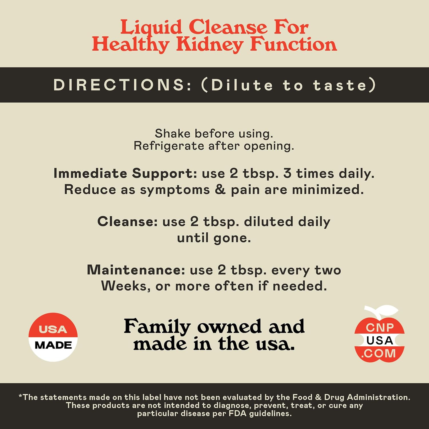 Complete Natural Products Kidney Complete - Líquido Orgánico de 240 ml con Vinagre de Manzana, Limón y Chanca Piedra