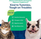 NaturVet Advanced Probiotics & Enzymes - Probióticos y Enzimas para Perros y Gatos (227 g)