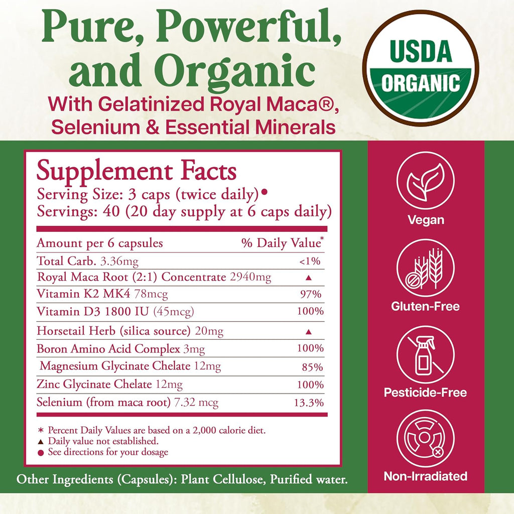 Whole World Botanicals Maca Real Soporte Óseo