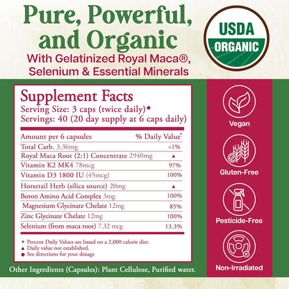 Whole World Botanicals Royal Maca Bone – Vitamina K2 (menaquinona): contribuye al mantenimiento de los huesos en – Image 2