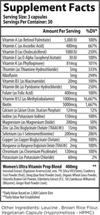 Selfevolve Women's Ultra-Vitamin Multivitamínico para Mujeres - Mezcla de Nutrientes Esenciales con Saúco, Vitamina C, Zinc y Vitamina D - 90 Cápsulas Vegetarianas
