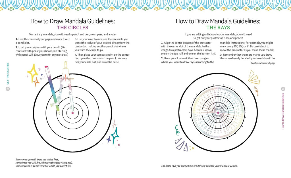 A Brilliant and Beautiful Guide to Drawing Mandalas: 30 Step-by-Step Tutorials to Discover the Meditative Magic of Drawing Repetitive Patterns