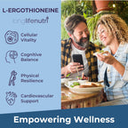 L-Ergothioneine 25mg - 120 Cápsulas Vegetarianas, Suministro para 4 Meses, Suplemento Antioxidante