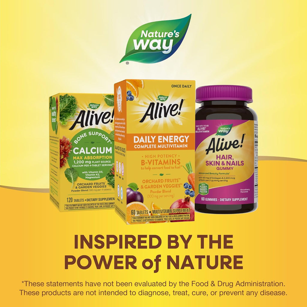 Nature's Way Alive! Multivitamínico Completo para Adultos, 60 Comprimidos