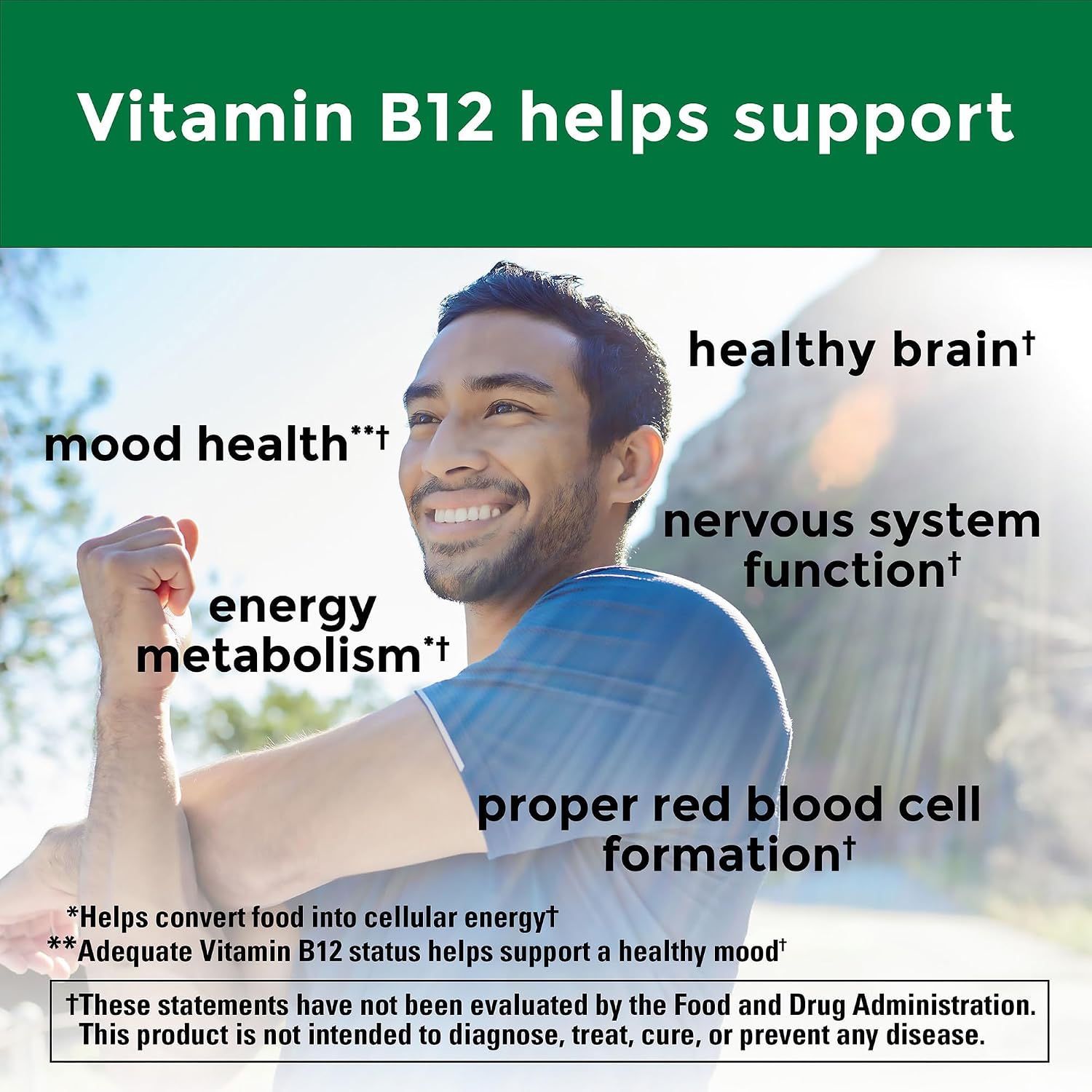 Nature Made Vitamina B12 Extra Fuerte 2500 mcg, 60 Comprimidos