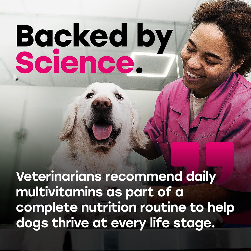 Pup Choice 24-en-1 Multivitamínico para Perros – Snacks blandos con Glucosamina, Probióticos y Omega-3 – 140 golosinas