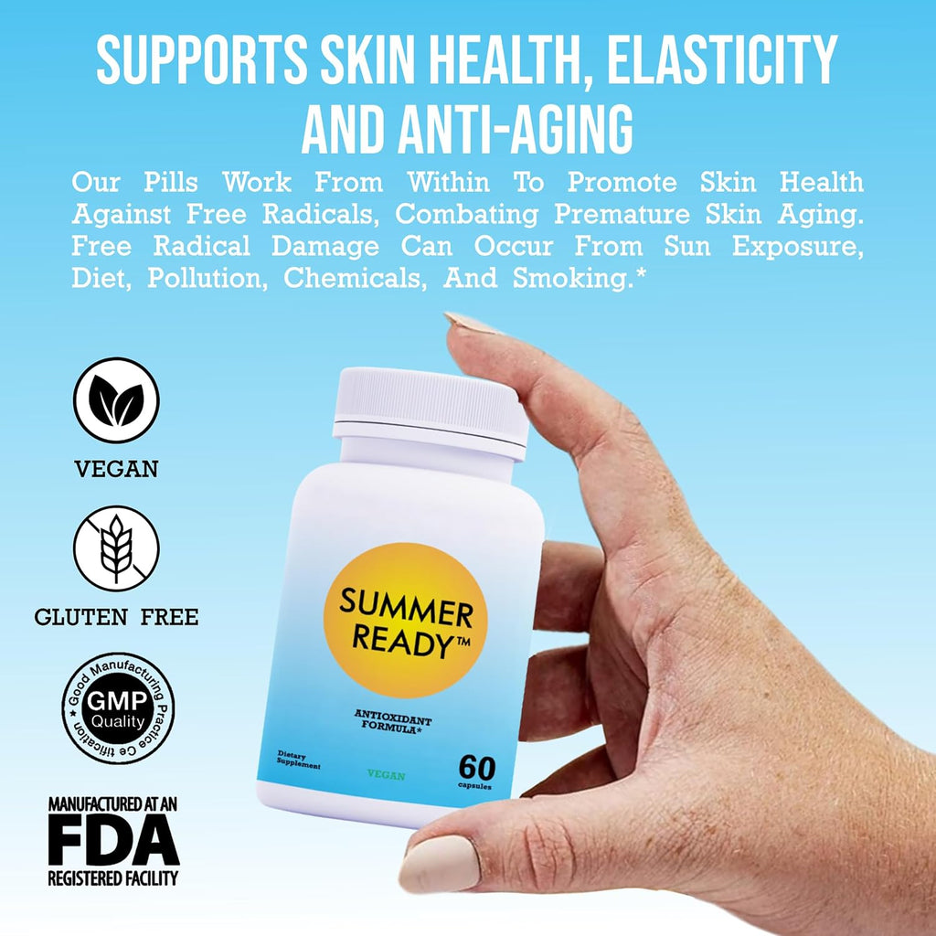 Summer Ready Skin Care Supplement - Nicotinamida 500mg + Polypodium Leucotomos 480mg
