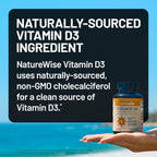 NatureWise Vitamina D3 2000 UI (50 mcg) - 360 Cápsulas blandas - Suministro para 1 año