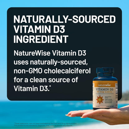 NatureWise Vitamina D3 2000 IU (50 mcg) - 200 Cápsulas Blandas - Apoyo Inmunológico, Función Muscular y Salud Ósea – Image 4