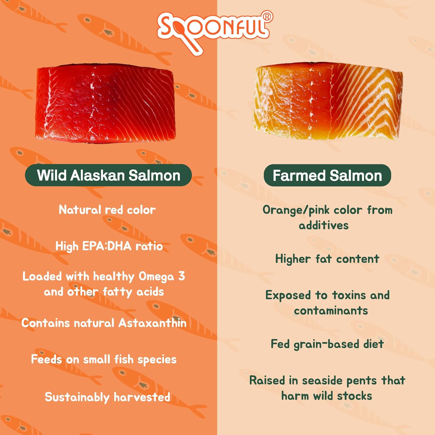 Spoonful Salmon Squeeze - Aceite de Salmón Salvaje de Alaska 2000 mg, 60 perlas