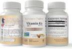 Vitamina K2 MK7 100mcg, 120 Cápsulas Veganas - Nature's Trove