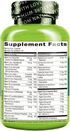 NATURELO Multivitamínico para Hombres 50+ - Complejo Diario con Vitaminas, Minerales y Alimentos Orgánicos, 120 Cápsulas Vegetales