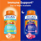 Zicam Gominolas de Apoyo Inmunitario Diario, con Zinc, Vitamina C y D, Sabor Cítrico Fresa, 70 unidades