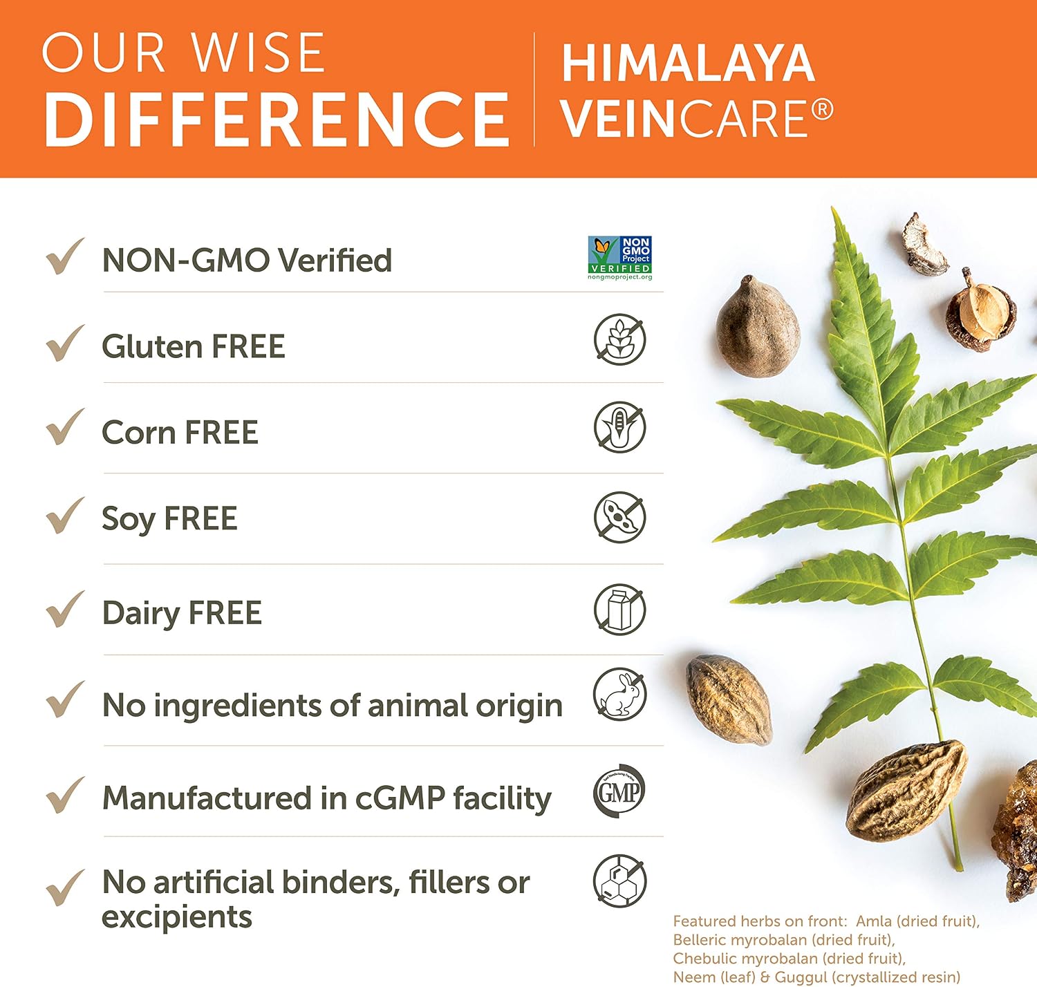 Himalaya VeinCare - Suplemento de apoyo venoso con hierbas ayurvédicas, 60 cápsulas