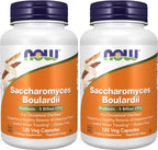 NOW Foods Saccharomyces Boulardii 5000 millones UFC Probiótico, 120 Cápsulas Vegetales