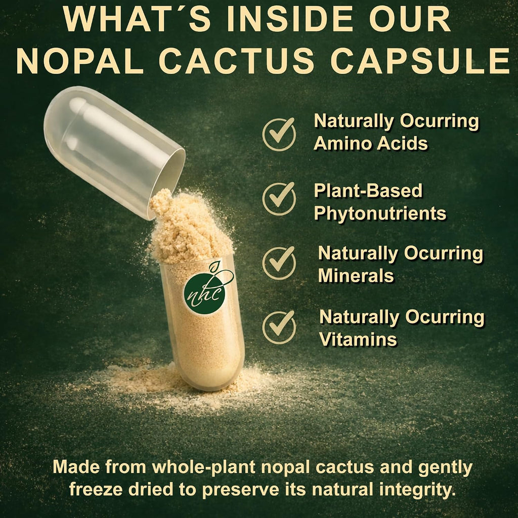 Nopal Cactus Capsules and Prickly Pear Drops Combo, 120 cápsulas + 60 ml