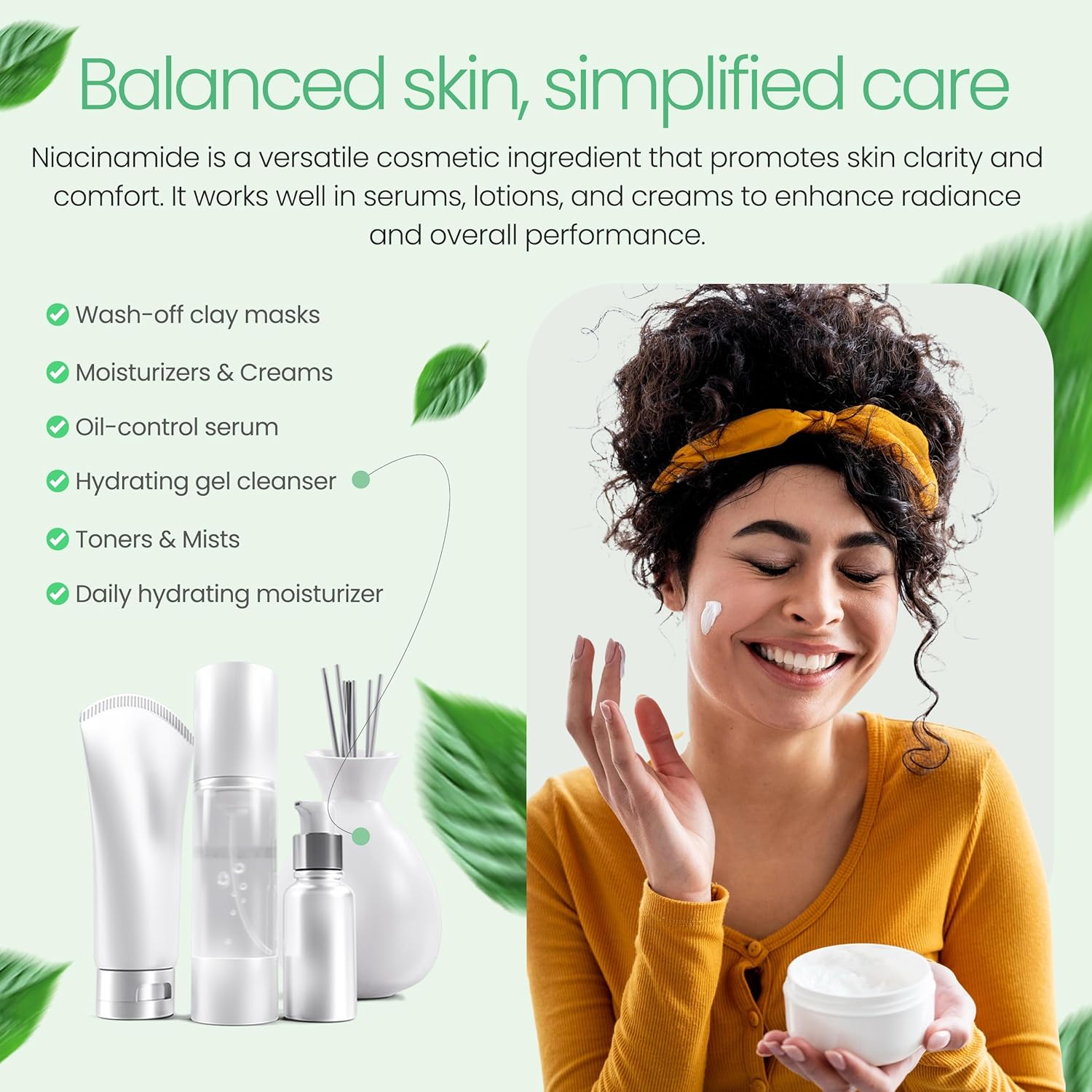 Polvo de Niacinamida Pura para el Cuidado de la Piel (Vitamina B3) 56g – Grado Cosmético