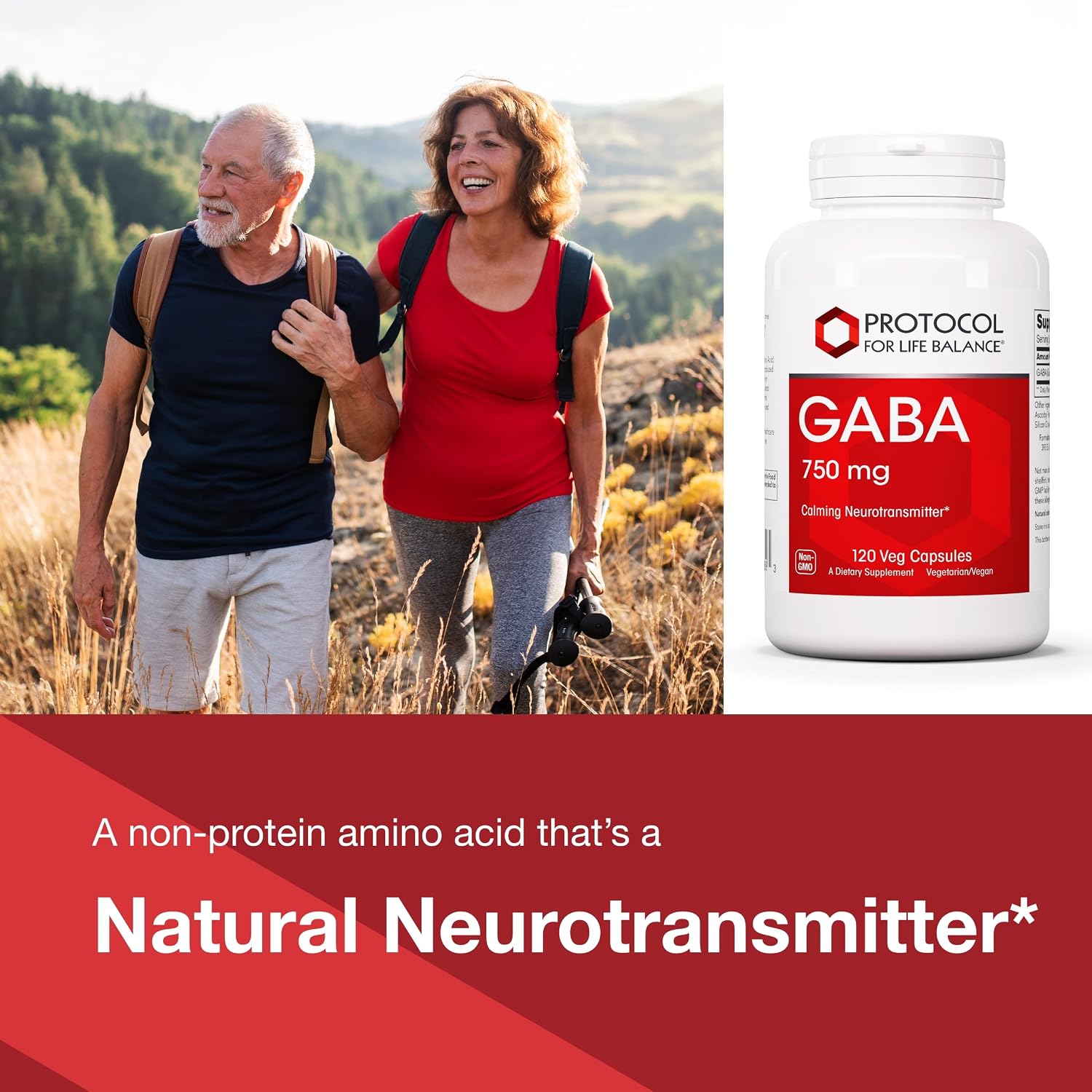 PROTOCOL FOR LIFE BALANCE GABA 750 mg - 120 Cápsulas Vegetales