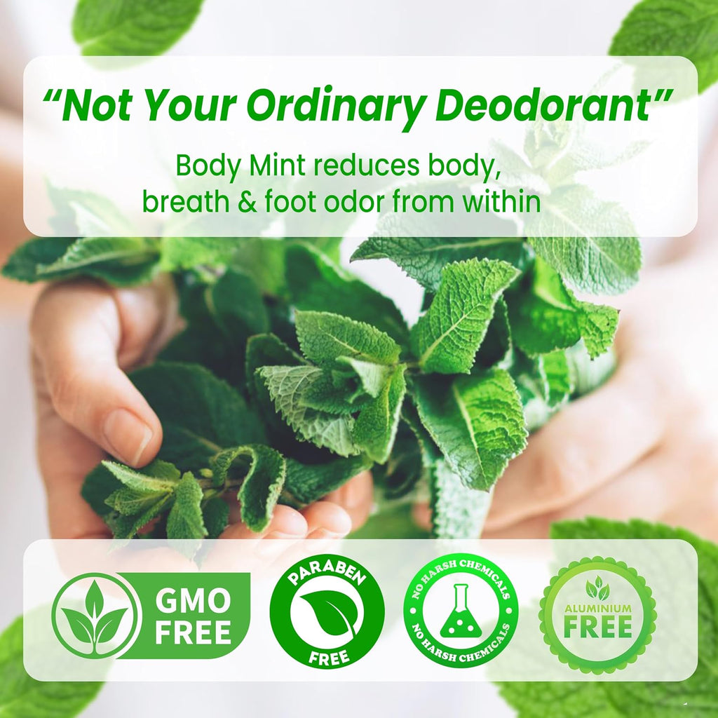 Body Mint Original - Desodorante Interno de Clorofila - 50 Comprimidos