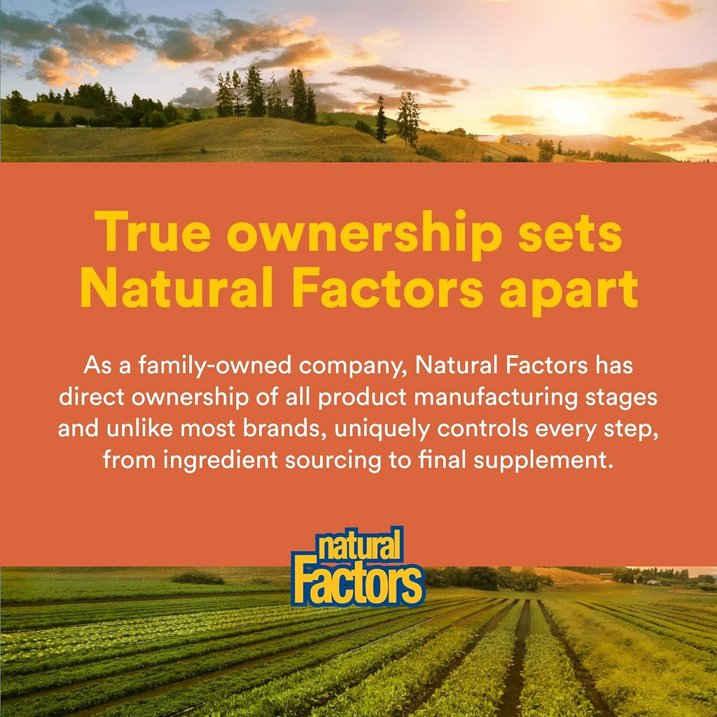 Natural Factors, Vitamina C Masticable para Niños 500 mg, con Bioflavonoides, Sabor Melocotón, Maracuyá y Mango, 90 Comprimidos